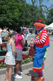 Smoothee the Clown Interacting with Kids 